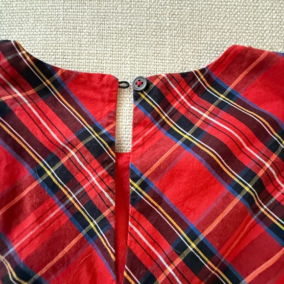 Jcrew Girls Holiday Crewcuts Vibrant Tartan Plaid Ruffle Dress size 7 - Picture 3 of 6